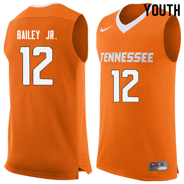 Youth #12 Victor Bailey Jr. Tennessee Volunteers College Basketball Jerseys Sale-Orange